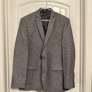 Bar III Slim-Fit Linen Three Piece Grey Suit 42L
